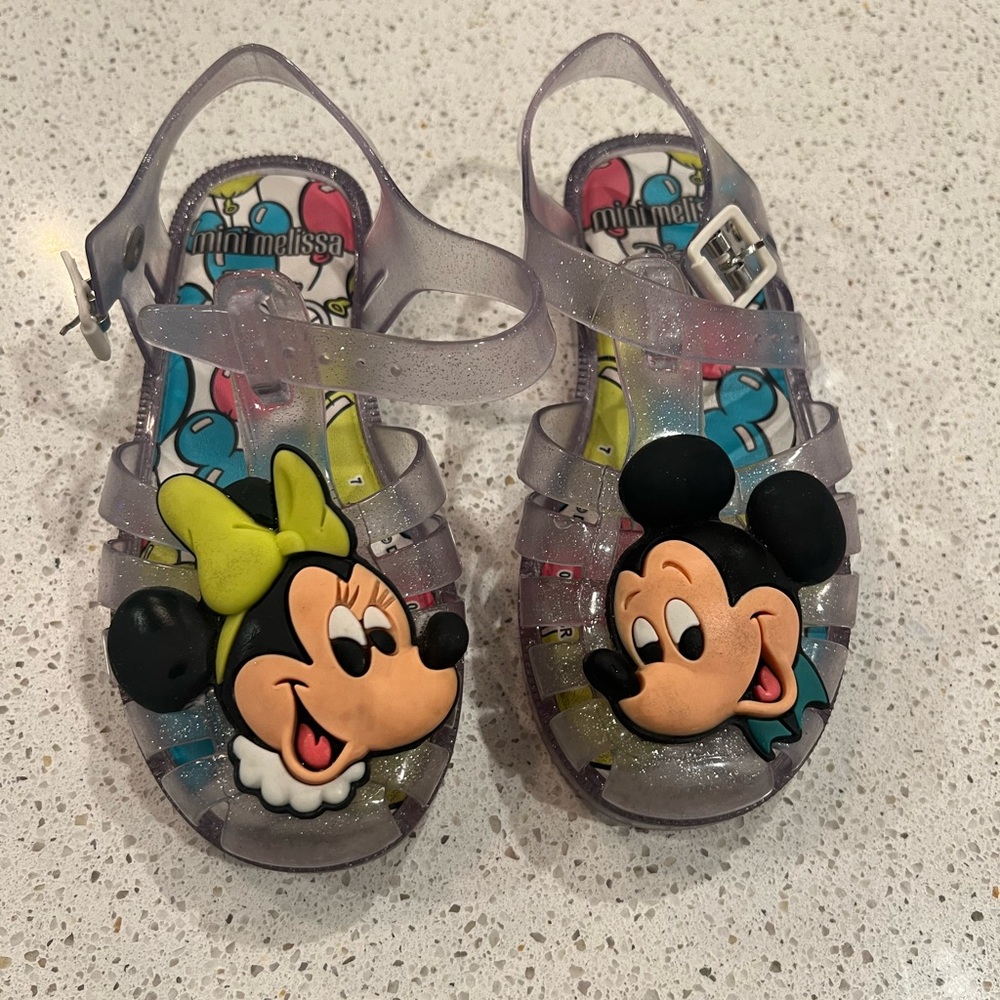 Mini Melissa Possession Disney Mickey Minnie Jelly Sandal.
